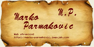 Marko Parmaković vizit kartica